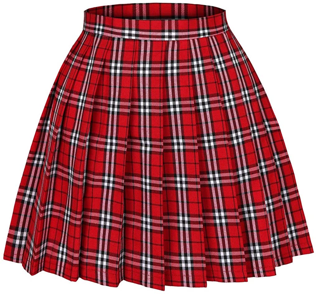 Seazoon Women's High Waist Pleated Cosplay Cheer Skirt Mini School Tennis  Skirts