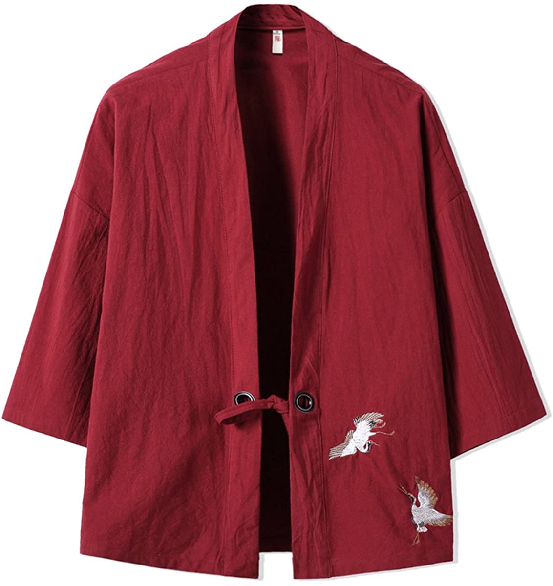 PRIJOUHE Men's Japanese Kimono Cardigan Jackets Casual Long