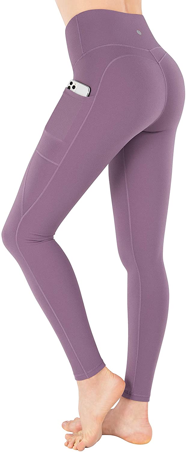 ESPIDOO High Waist Yoga Pants with Pockets for Women Tummy Control Non See-Through 4 Way Stretch Yoga Leggings
