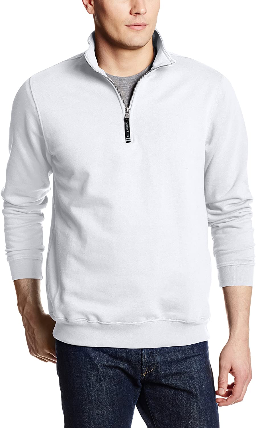 Charles River Apparel Men's Crosswind Quarter Zip Sweatshirt (Regular &  Big-Tall