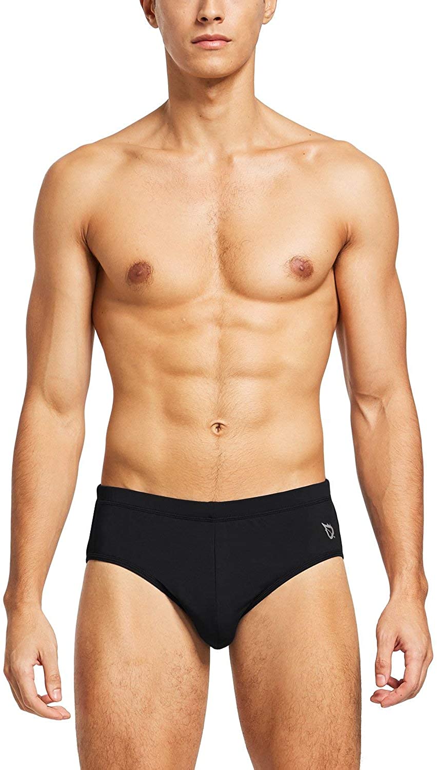 Baleaf Men's Athletic Quick Dry Compression Square Leg Jammers Swim Brief  Swimsuit