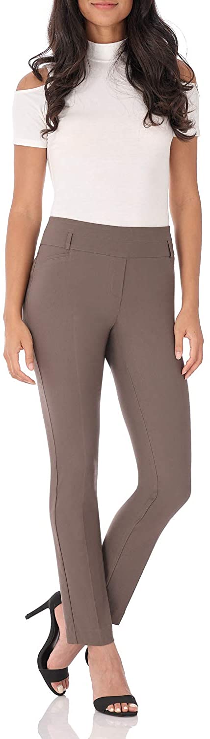 Rekucci Womens Ease into Comfort Stretch Slim Pant 