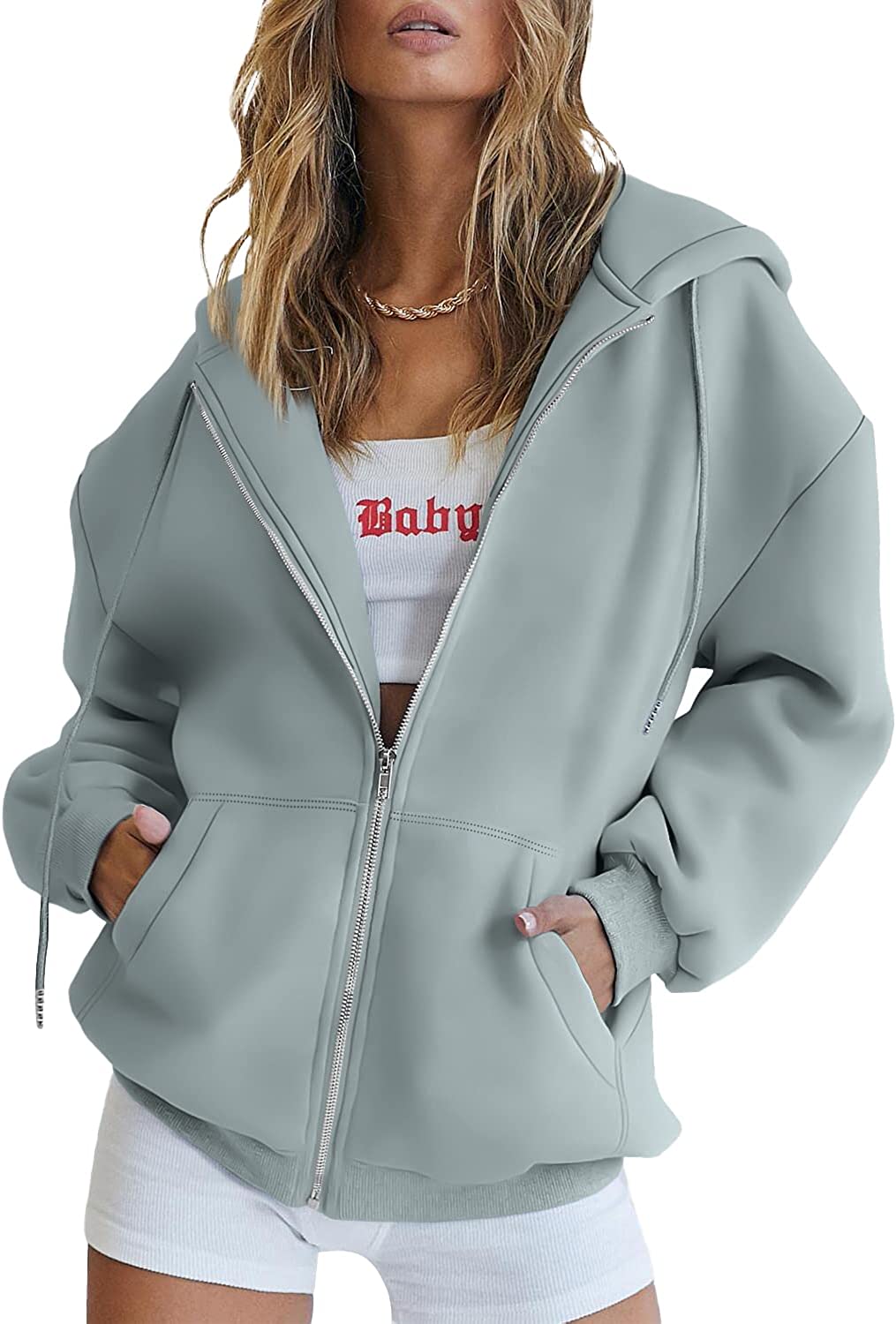 Lady Cute Hoodie Teen Girl Fall Jacket Oversized Sweatshirt Casual