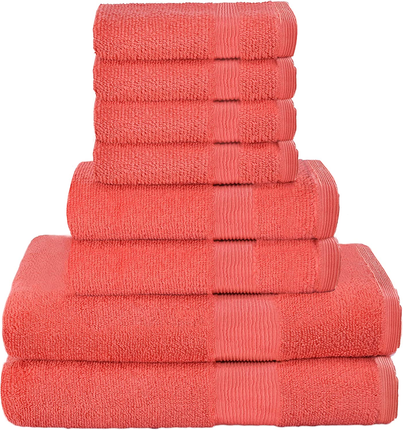 Elvana Home 4 Pack Bath Towel Set 27x54, 100% Ring Spun Cotton