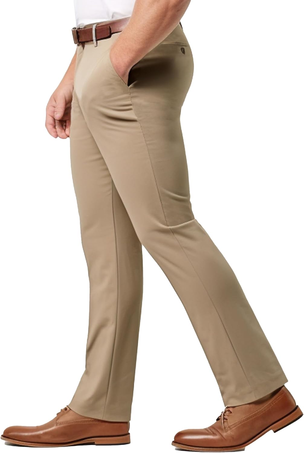 4-Way Stretch Formal Trousers in Tan Khaki- Slim Fit