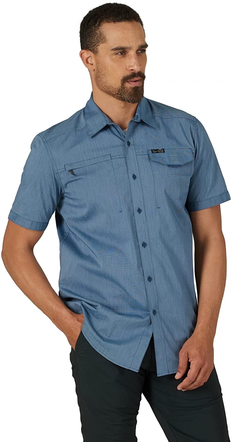 ATG by Wrangler Men's Asymmetric Zip Pocket Short Sleeve Shirt | eBay