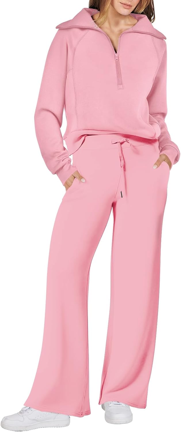  ANRABESS Women 2 Piece Outfits Sweatsuit Set 2023 Fall Fashion  Oversized Half Zip Sweatshirt Jogger Sweatpants Casual Lounge Matching  Sweat Set Tracksuit A1304xingse-S : Clothing, Shoes & Jewelry