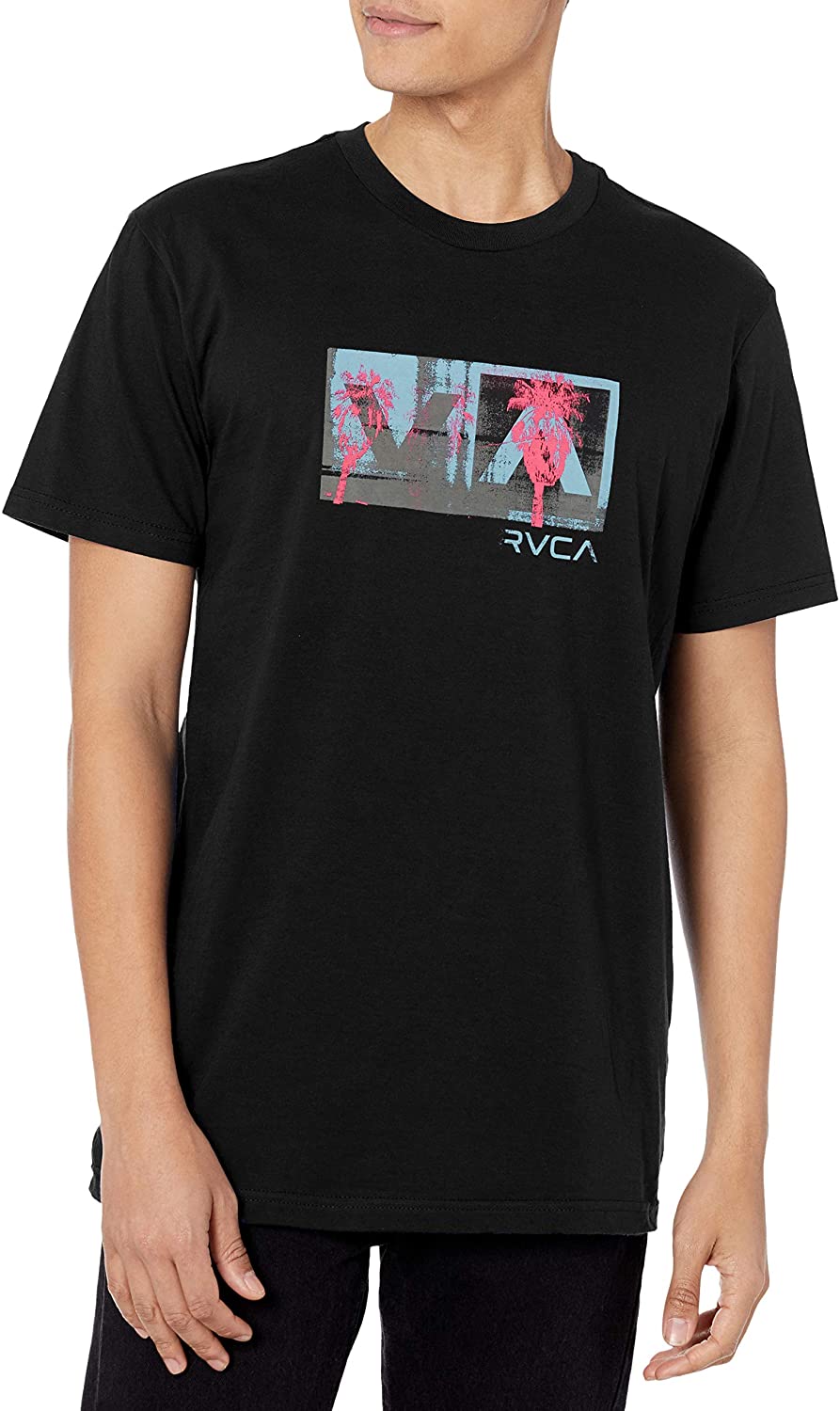 RVCA Mens Astro Hex Short Sleeve Crew Neck T-Shirt 