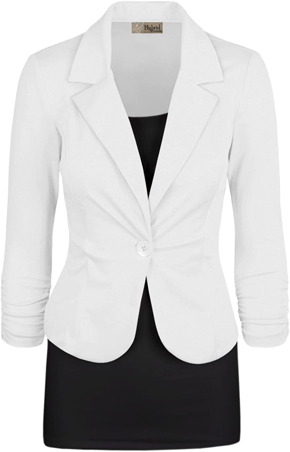 Hybrid & Company Womens Casual Work Office Blazer Jacket Made in USA 