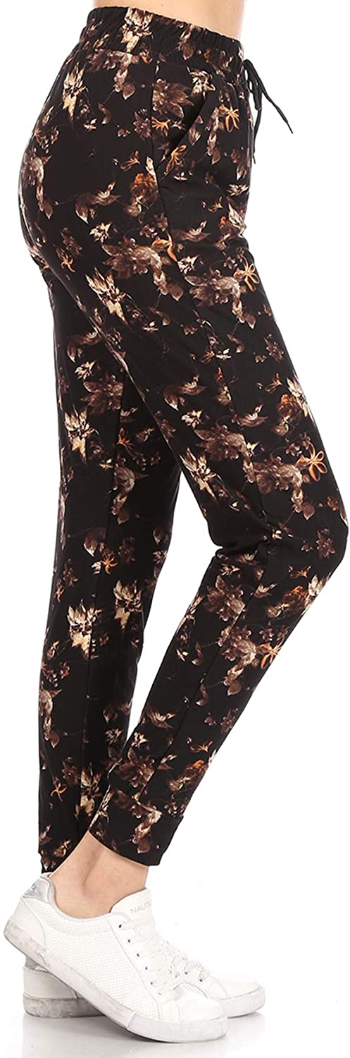 Leggings Depot Premium Women's Joggers Popular Print High Waist Track  Pants(S-XL
