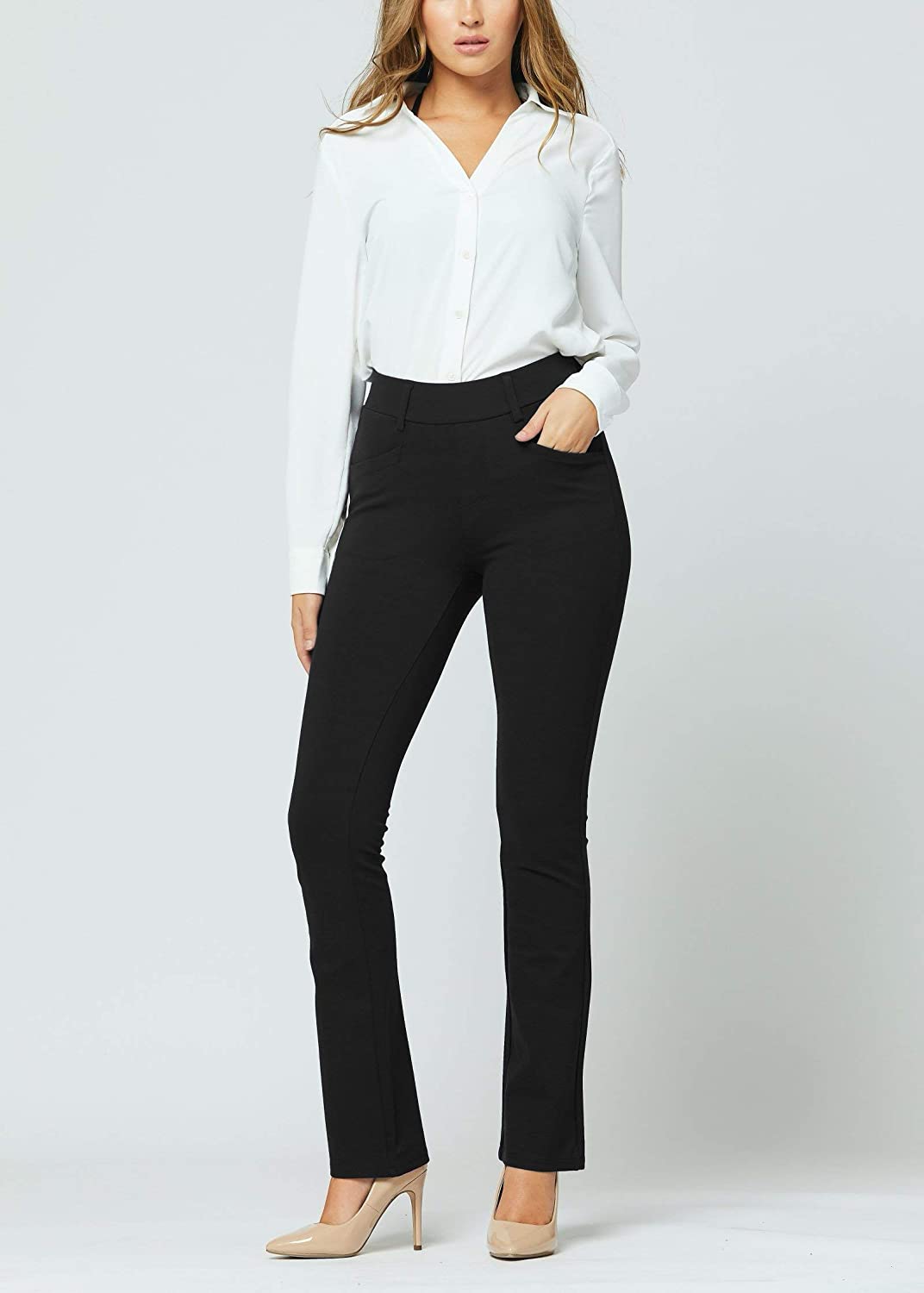 Premium Women's Stretch Dress Pants with Pockets - Wear to Work ...