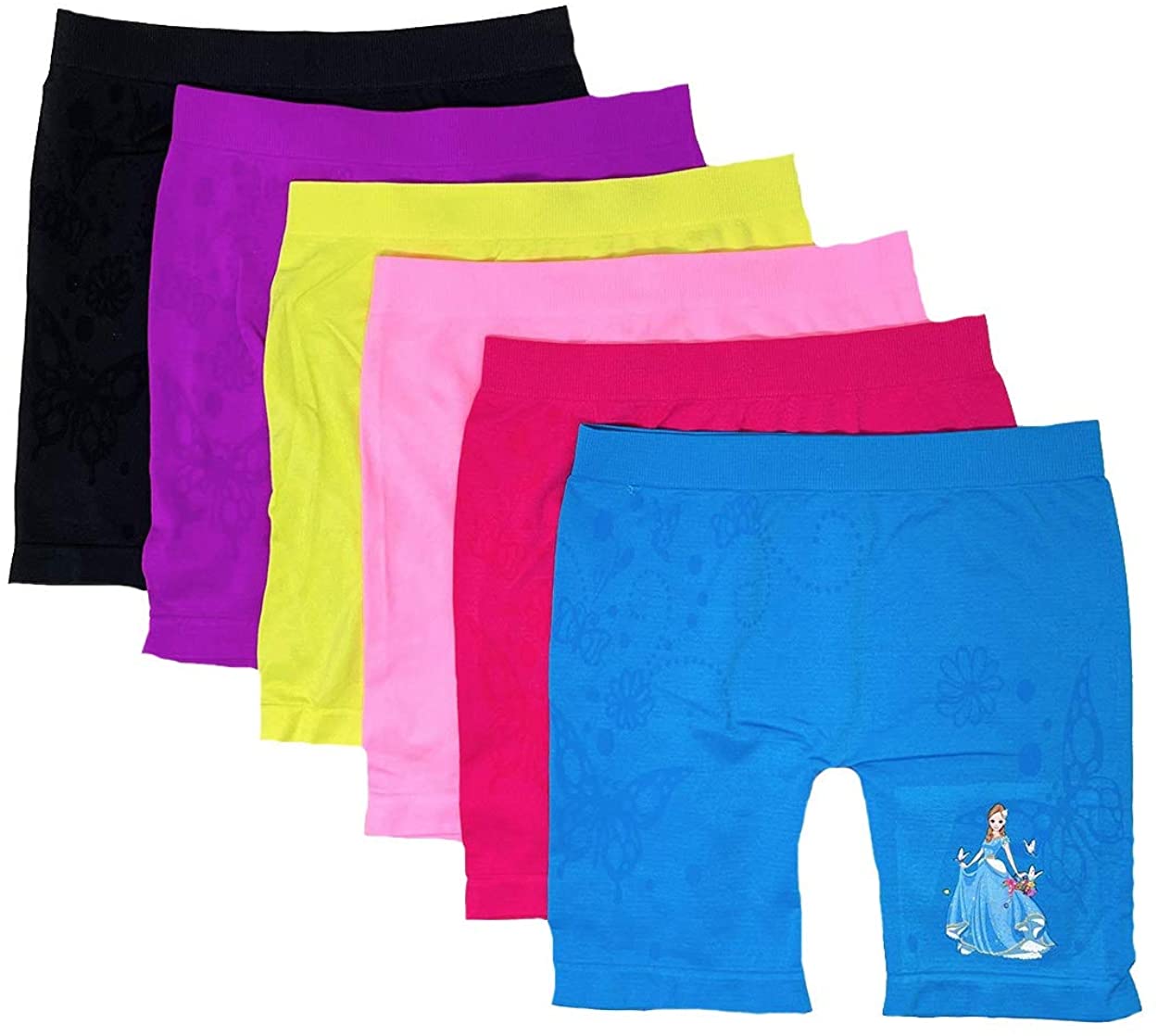  6 Pack Dance Shorts Under Dress Girls Bike Short for