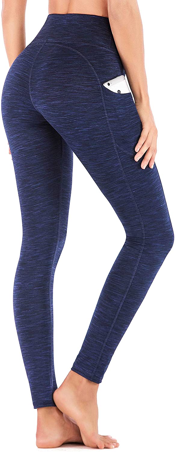 IUGA High Waist Yoga Pants with Pockets, Tummy Control, Workout Pants for  Women 4 Way Stretch Yoga Leggings with Pockets (Peacock Blue 840, Large) :  : Clothing & Accessories