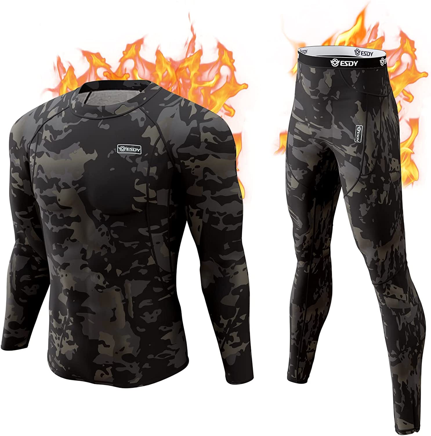 CL convallaria Men's Thermal Underwear Set, Fleece Lined Long Johns, Base  Layer Bottom & Top, Hunting Gear & Winter Gear : : Clothing, Shoes