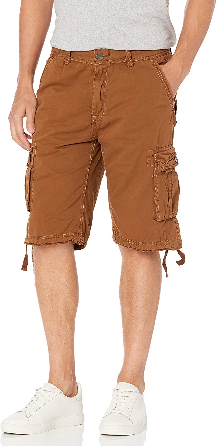 OCHENTA Men's Loose Fit Multi Pocket Cargo Shorts 