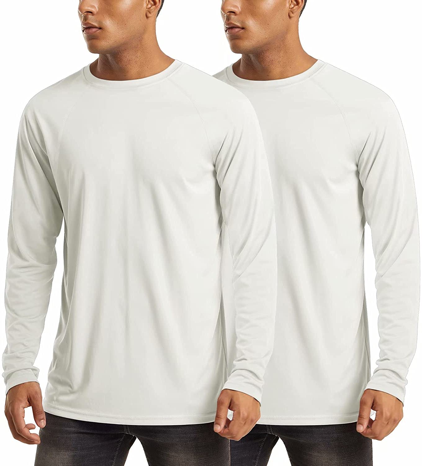 MAGCOMSEN Men's Sun Protection T-Shirt UPF 50 UV Long Sleeve Moisture Wicking Performance Athletic Shirt 