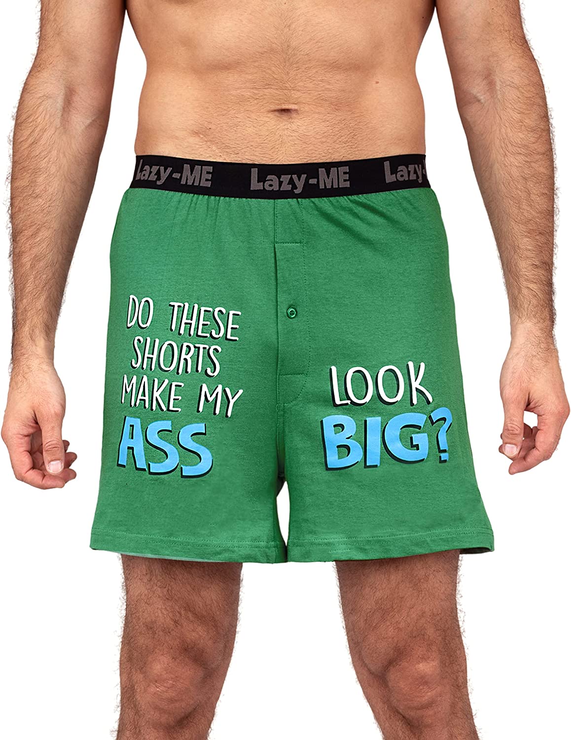 Lazy Me Novelty Men's Funny Boxer Shorts Humorous Underwear, Gag
