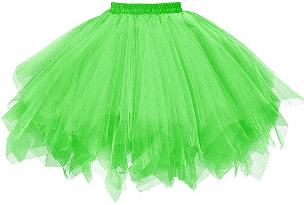 GOOBGS Musever 1950s Vintage Ballet Bubble Skirt Tulle Petticoat Puffy Tutu 