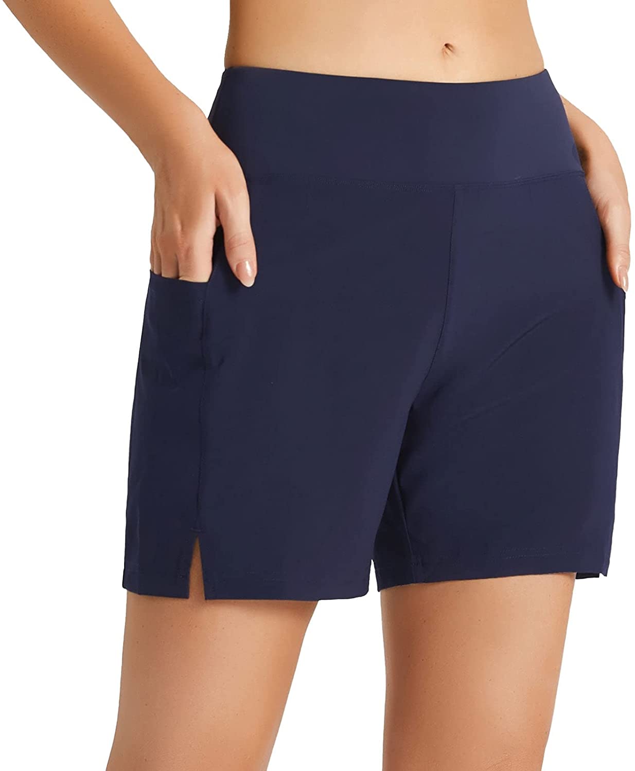 BALEAF Swim Shorts Women High Waist Swim Skirts Tummy Control