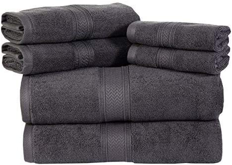 Homes Perception 4 Pack Bath Towels Set | Bath Towel Set Clearance 27 x  54 | 500 GSM, Charcoal Gray