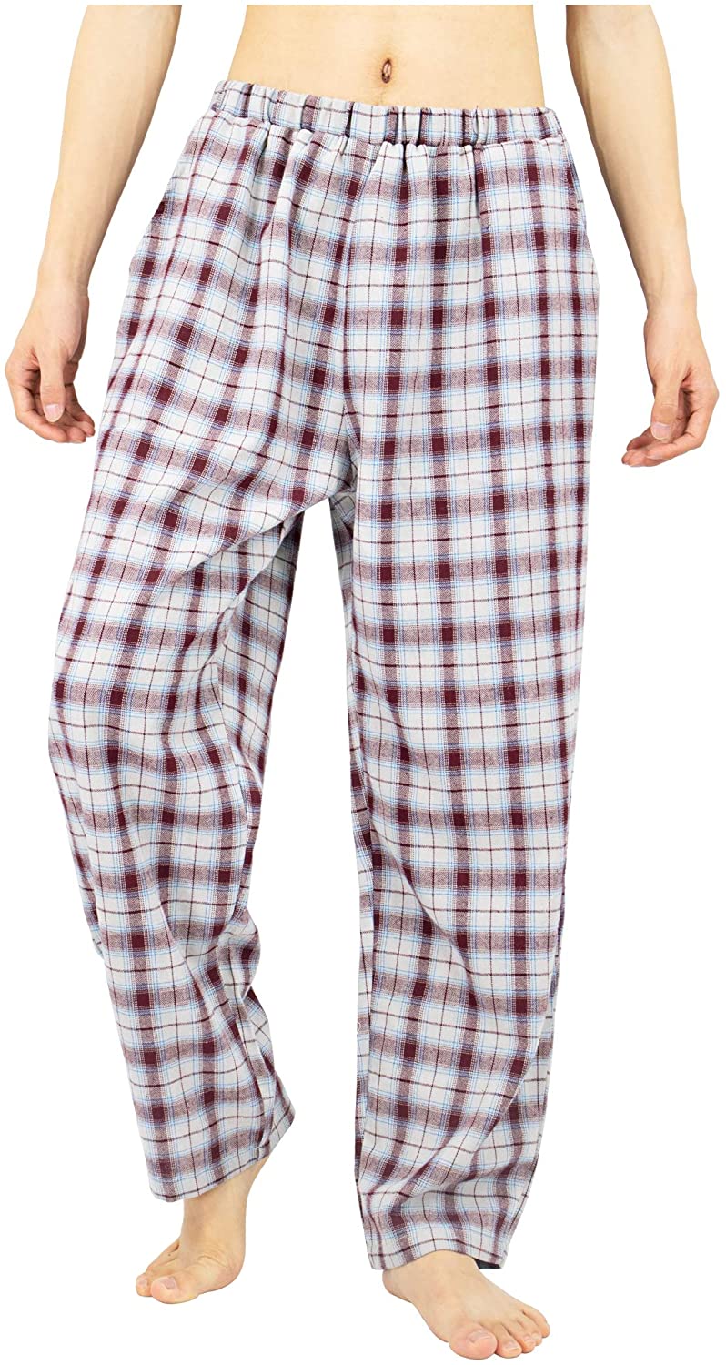 DAZCOS Mens Cotton Linen Comfy Plaid Pajama Lounge Pants Multicolor | eBay