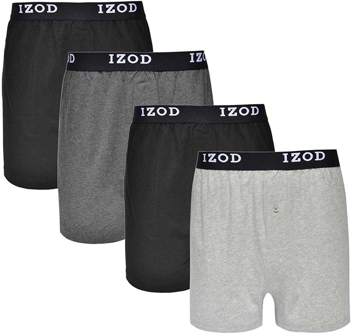 IZOD Mens Cotton Knit Boxers 4-Pack | eBay
