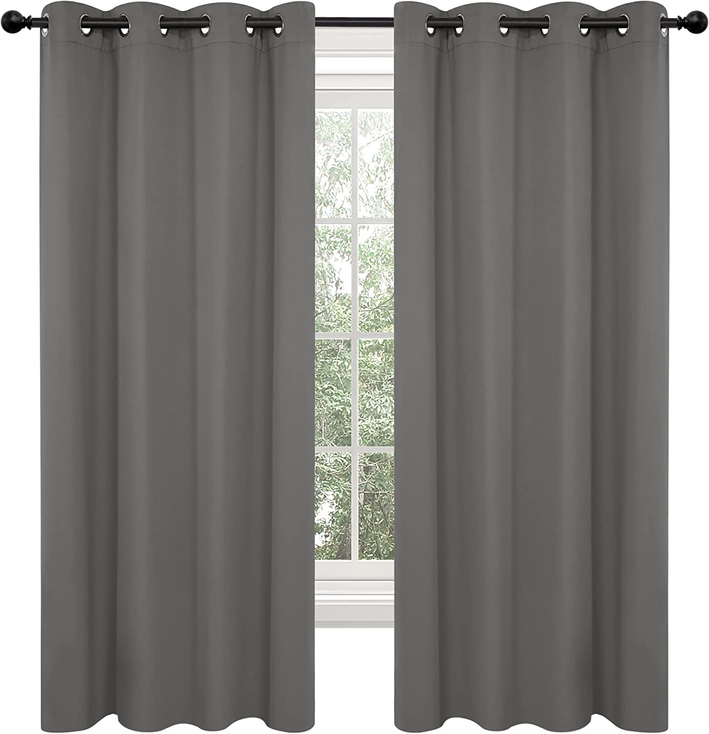 Deconovo Bedroom Curtains 96 Inch Length, Blackout Drapes, Thermal