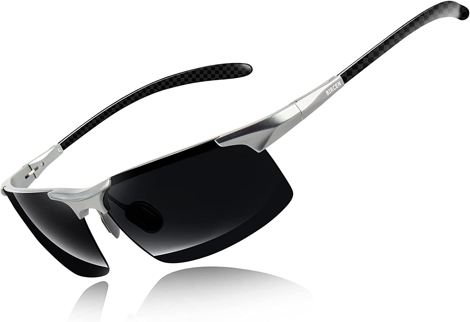 Bircen Mens Polarized Carbon Fiber Sunglasses UV Protection Sports