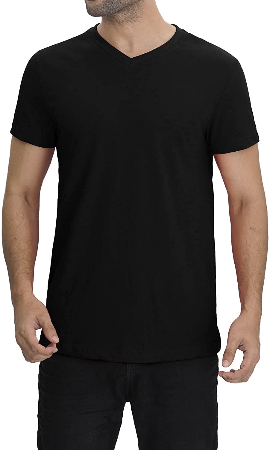 Plain Long Sleeve Men - Grey &amp; Black Soft Cotton V Neck Full Sleeves | eBay