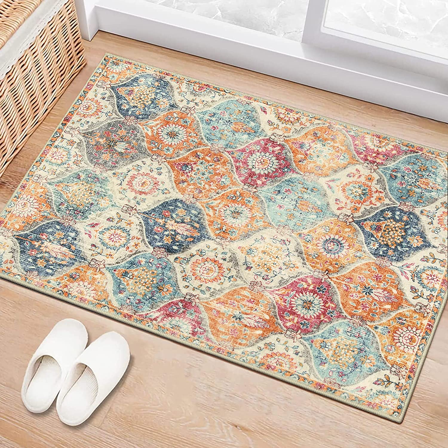 Lahome Moroccan Washable Living Room Rug - 3x5 Area Rugs for