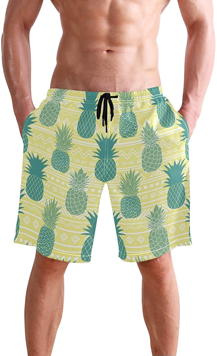 WIHVE Mens Beach Swim Trunks Camels and Roses Boxer Swimsuit Underwear Board Shorts with Pocket