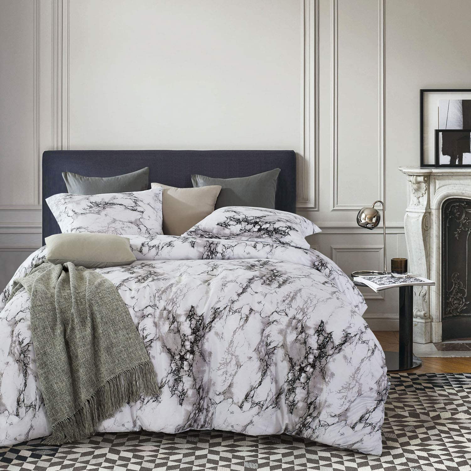 grey marble duvet