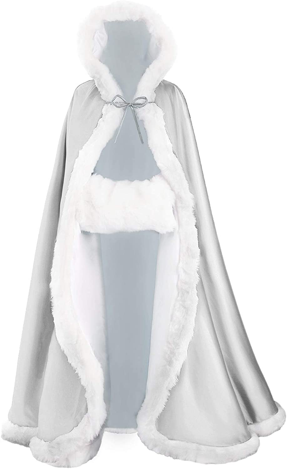 OriGoods Women Summer Cloak Cape 2023 White Black Hooded Cape Coat