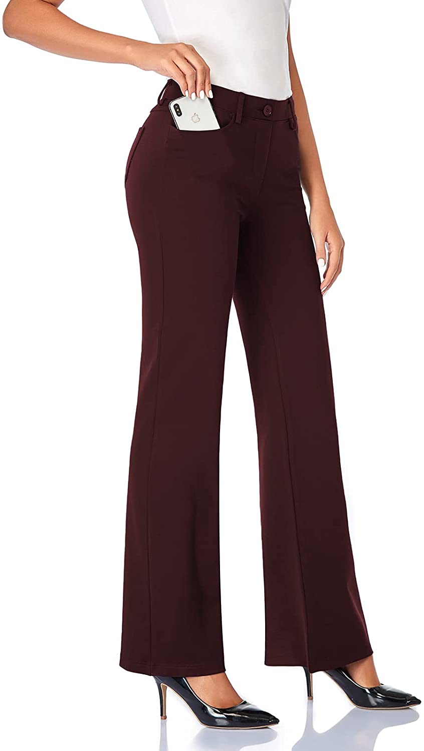 Tapata Women's 28/30/32/34 Stretchy Bootcut Dress Pants with