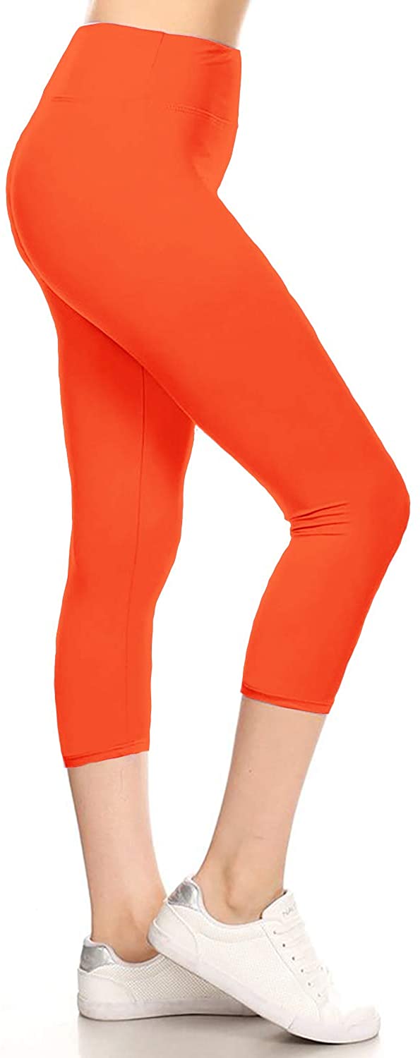 Leggings Depot High Waisted Yoga Capri Leggings -Soft & Slim - 42+ Colors &  1000