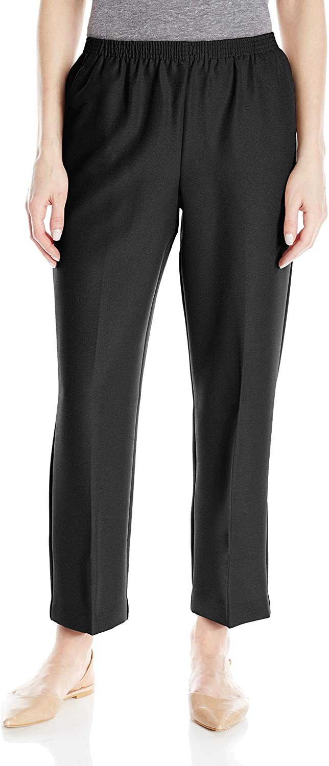 Alfred Dunner All Around Elastic Waist Polyester Short Petite Pants -  Pull-On St | eBay