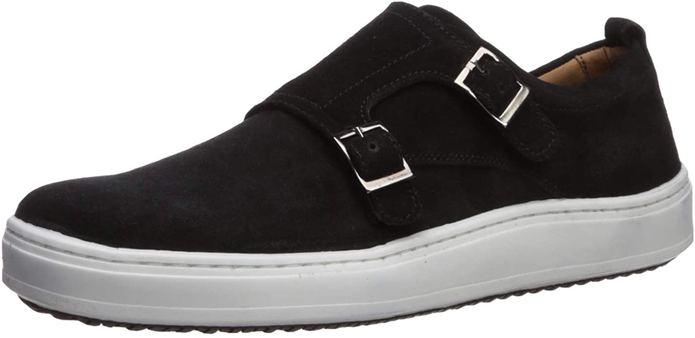 Medium Brothers United Mens Leather Luxury Double Monk Slip on Sneaker Loafer