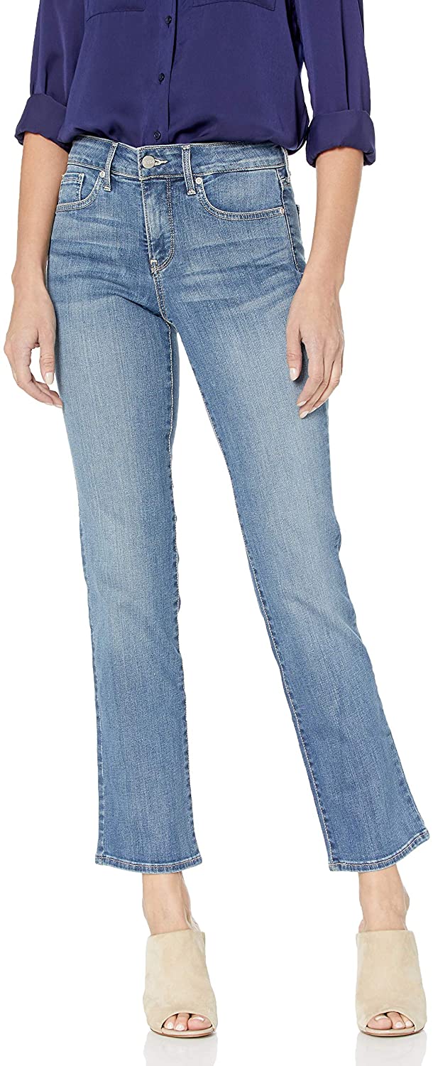 NYDJ Women's Marilyn Straight Jeans with Short Inseam Slimming & Flattering Fit 