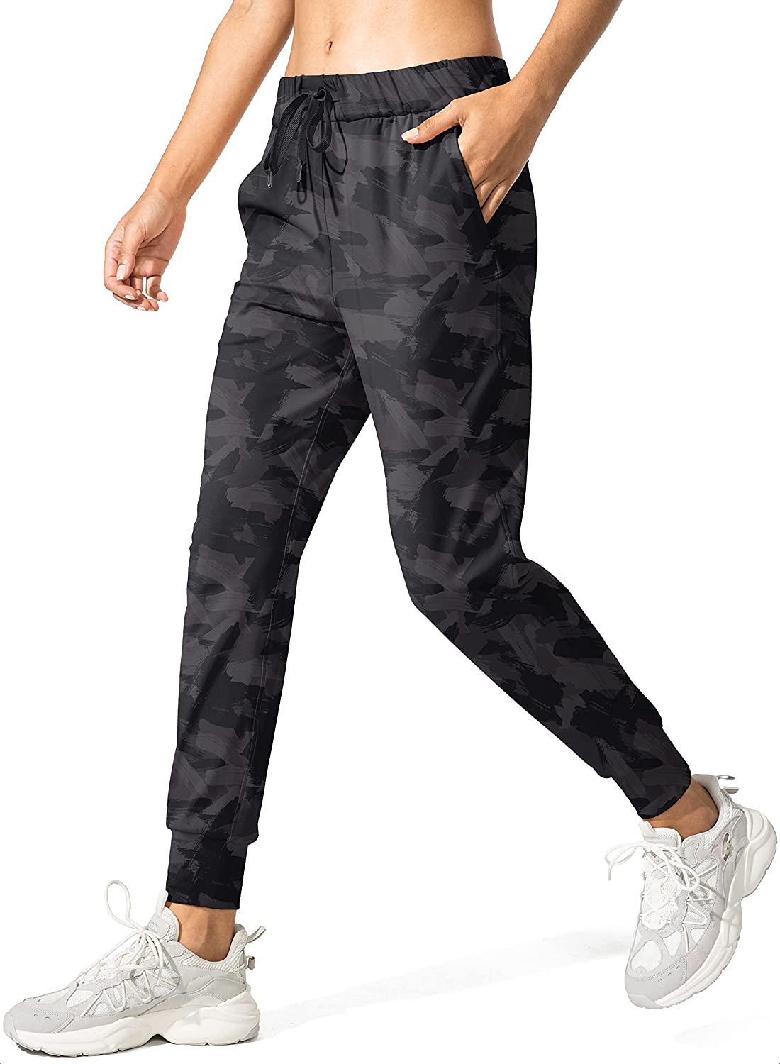 SANTINY Women's Joggers Pants Pockets Drawstring Running