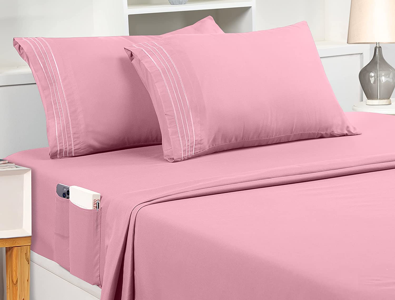 Utopia Bedding Queen Sheet Set – Soft Microfiber 4 Piece Luxury