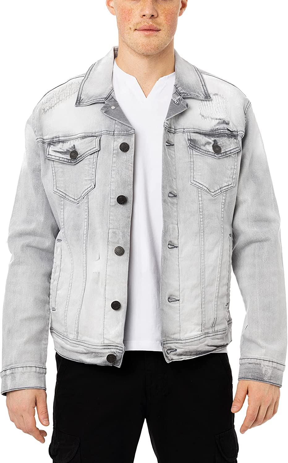 Buy The Roadster Lifestyle Co Men Charcoal Grey Washed Denim Jacket -  Jackets for Men 10617878 | Myntra