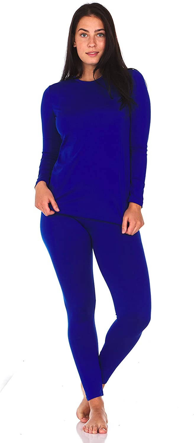 OUPAN Long Underwear Women Thermal underwear long Johns thermal clothing  Thermal pajamas long sleeve shirt underwear (Color : Dark blue): Buy Online  at Best Price in UAE 