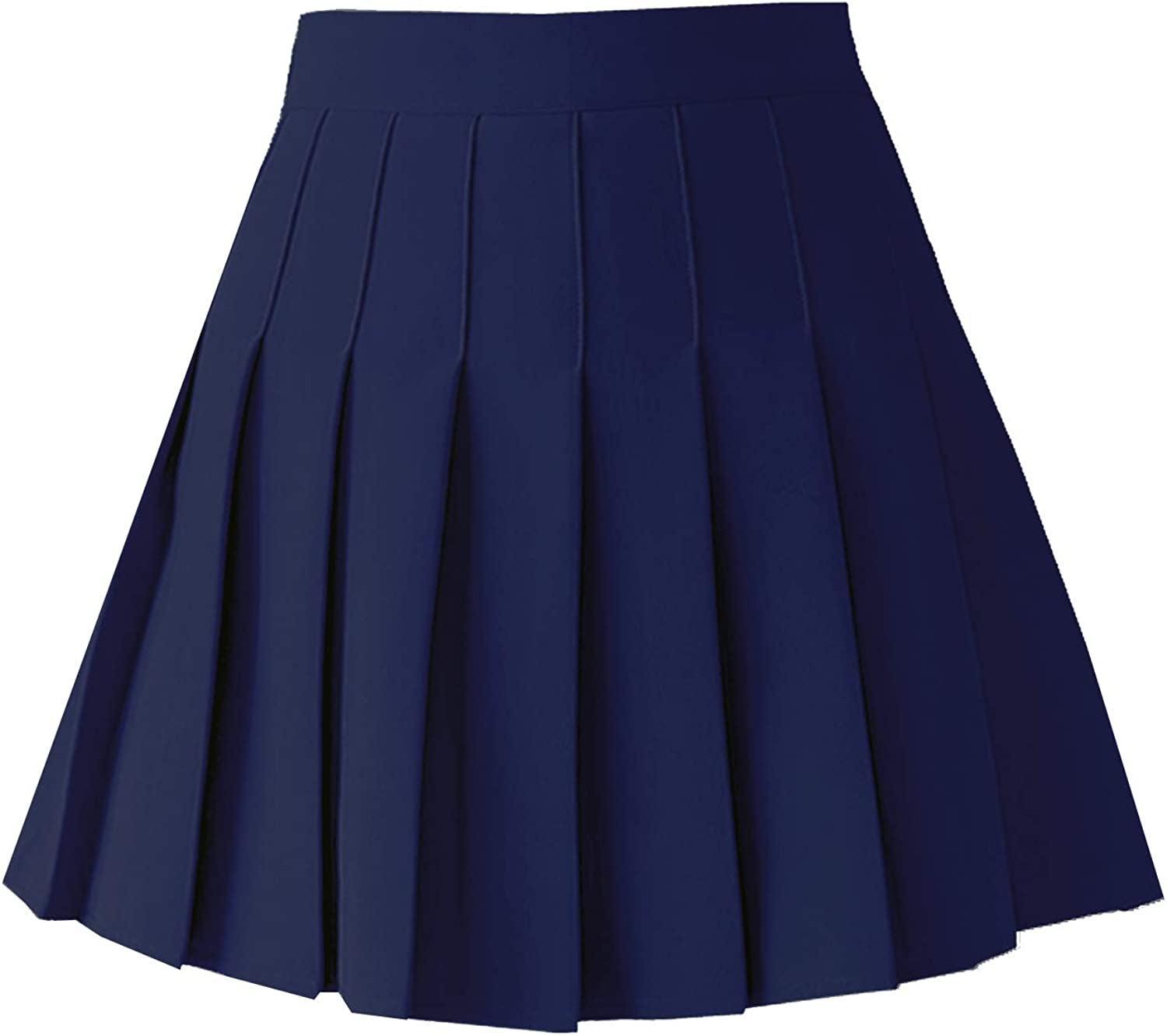 high TONCHENGSD Women's High Waist Pleated Mini Skirt Skater Tennis Skirt  (Royal Blue, M) at  Women's Clothing store