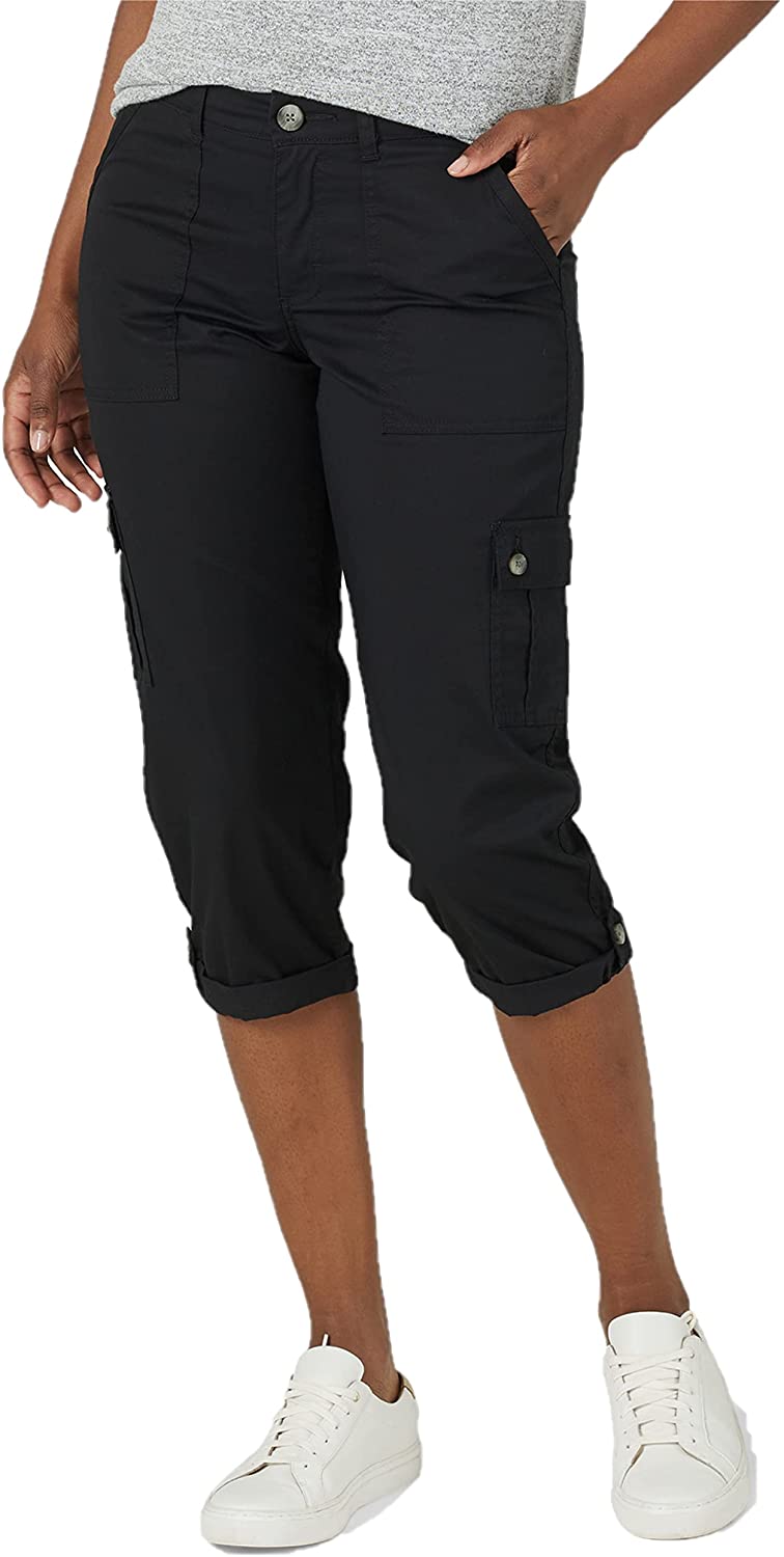 Lee Women's Flex-to-go Mid-Rise Relaxed Fit Cargo Capri Pant | eBay