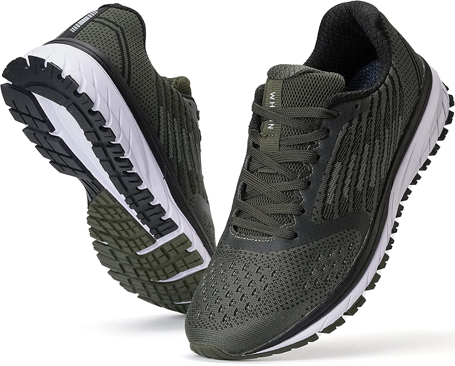 Joomra Mens Supportive Running Shoes Cushioned Lightweight Athletic Sneakers