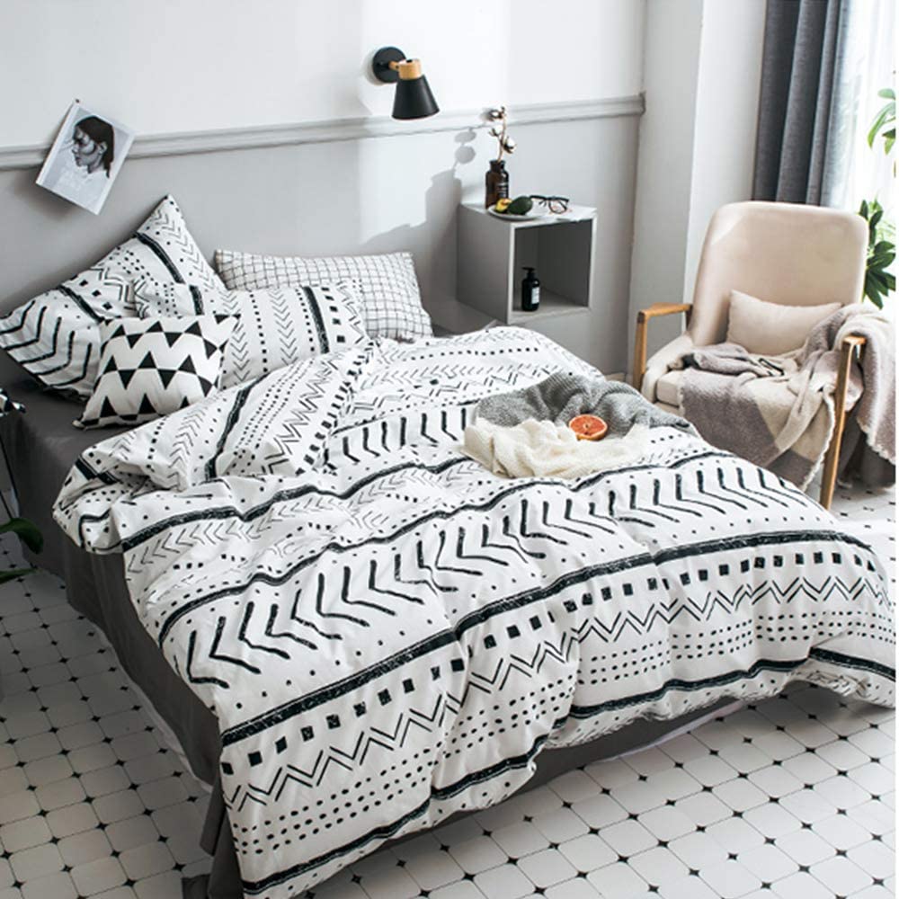 CLOTHKNOW Aztec Comforter Sets Queen Cotton Black and ...