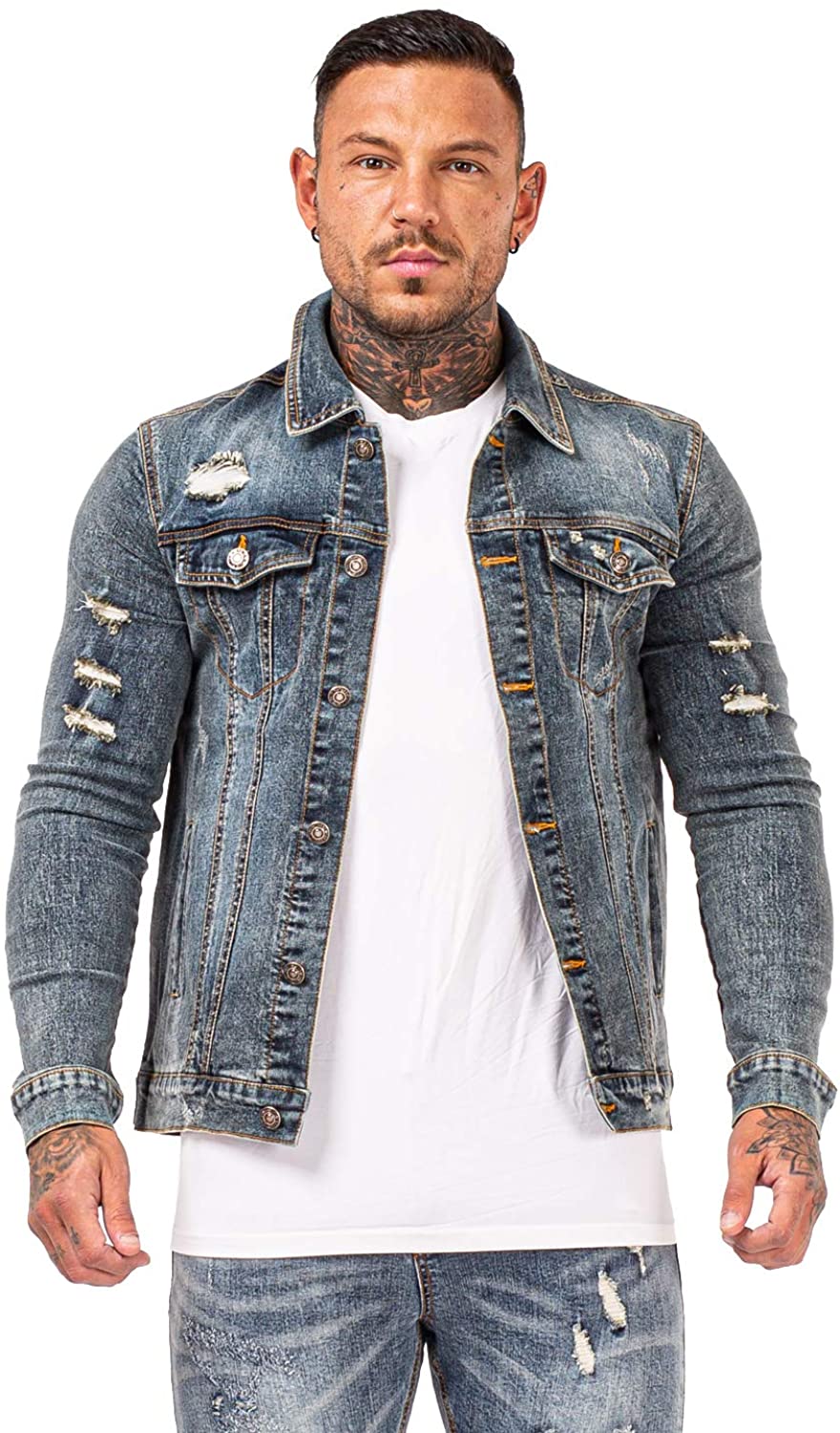 Men's Tall Denim Trucker Jacket