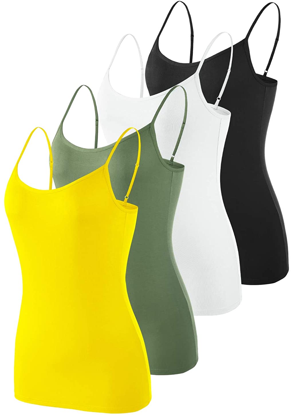 Vislivin Womens Cotton Camisole Adjustable Strap Tank Tops with