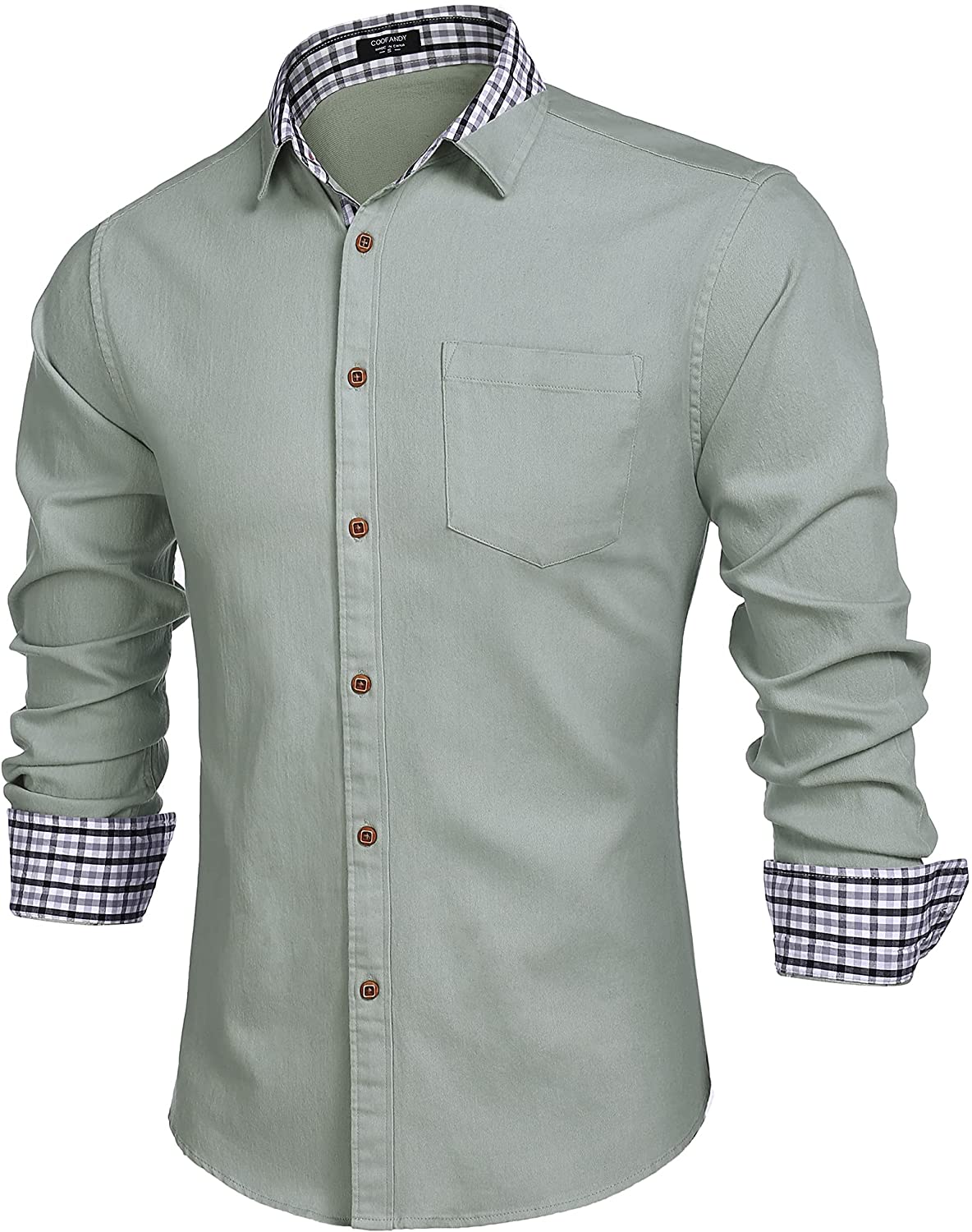 COOFANDY Men's Western Cowboy Shirts Long Sleeve Cotton Casual Button Down  Work Shirt with Pockets : : Clothing, Shoes & Accessories