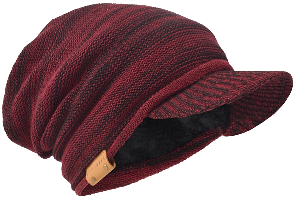 Men Oversize Skull Slouch Beanie Large Skullcap Knit Hat